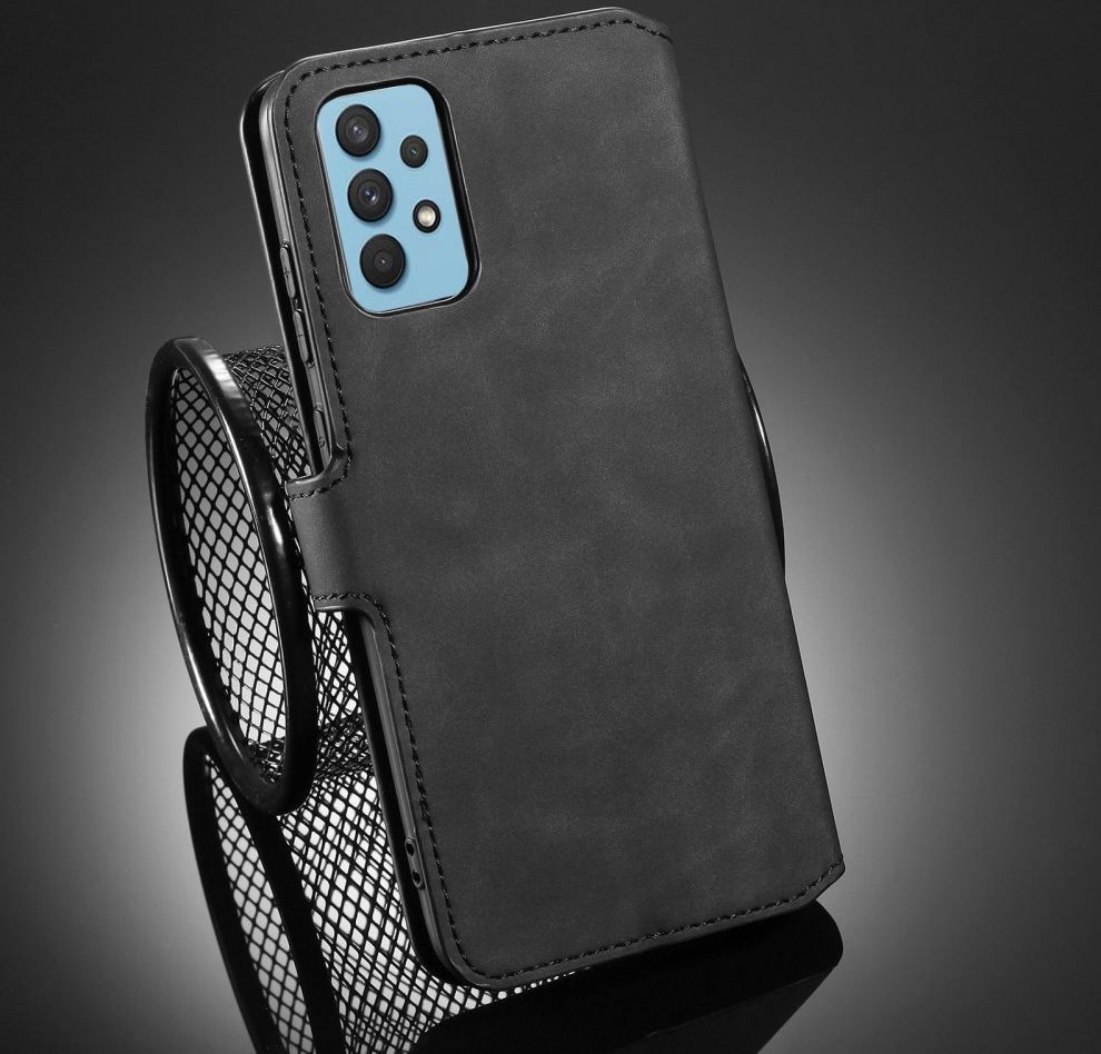 DG Ming Samsung Galaxy A32 4G Hoesje Retro Wallet Book Case Zwart afbeelding 9