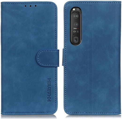 KHAZNEH Sony Xperia 1 III Hoesje Retro Wallet Book Case Blauw afbeelding 6