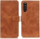 KHAZNEH Sony Xperia 10 III Hoesje Retro Wallet Book Case Bruin afbeelding 7