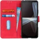 KHAZNEH Sony Xperia 10 III Hoesje Retro Wallet Book Case Rood afbeelding 1