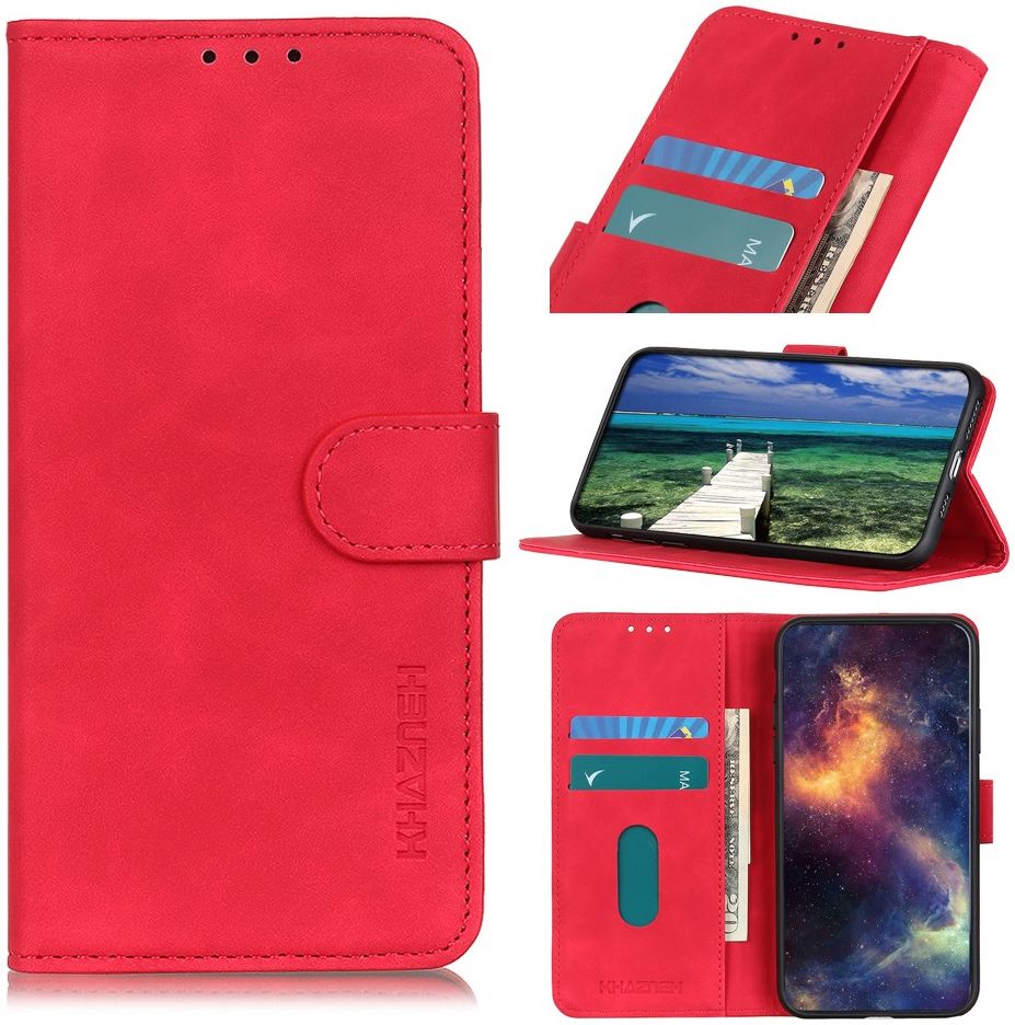 KHAZNEH Sony Xperia 10 III Hoesje Retro Wallet Book Case Rood afbeelding 10