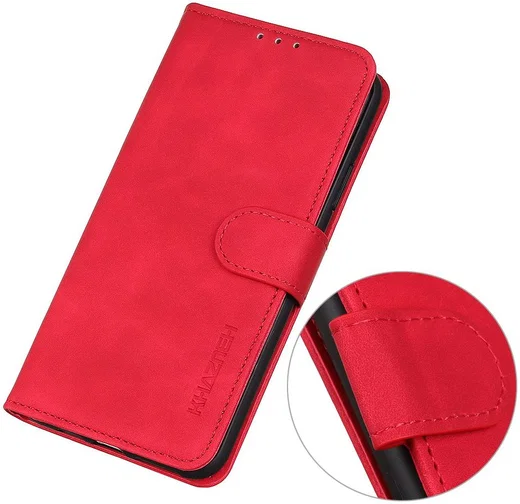 KHAZNEH Sony Xperia 10 III Hoesje Retro Wallet Book Case Rood afbeelding 9