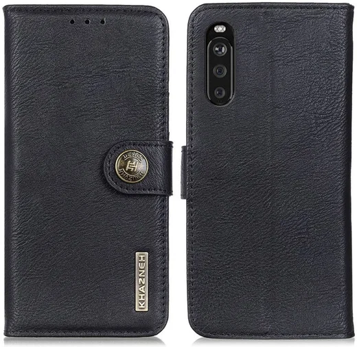 KHAZNEH Sony Xperia 10 III Hoesje Wallet Book Case Zwart afbeelding 6