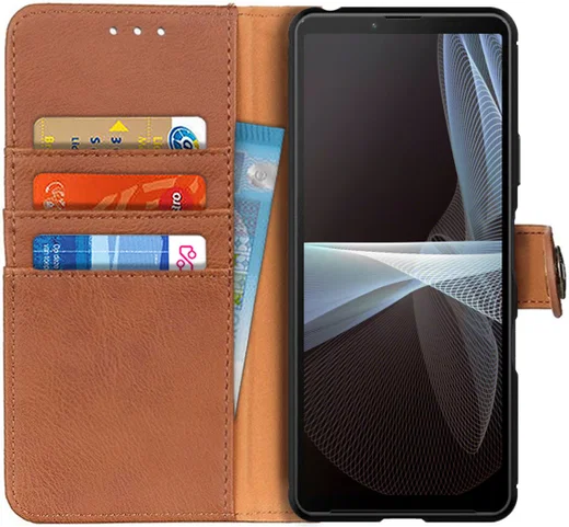 KHAZNEH Sony Xperia 10 III Hoesje Wallet Book Case Bruin afbeelding 1