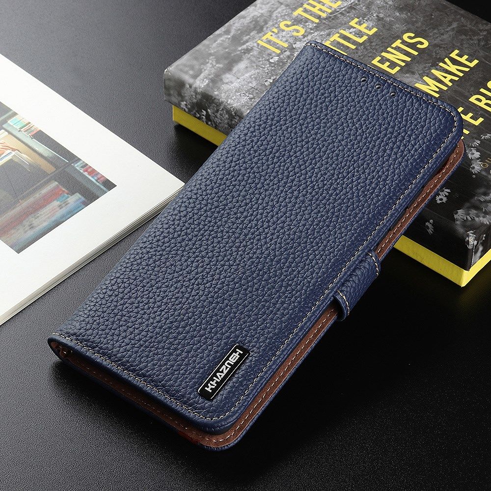 KHAZNEH Sony Xperia 1 III Hoesje Wallet Book Case Echt Leer Blauw afbeelding 8