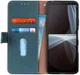 KHAZNEH Sony Xperia 10 III Hoesje Wallet Book Case Echt Leer Groen afbeelding 1