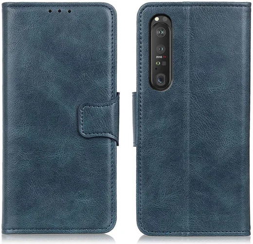 Sony Xperia 1 III Hoesje Portemonnee Book Case Kunstleer Blauw afbeelding 6