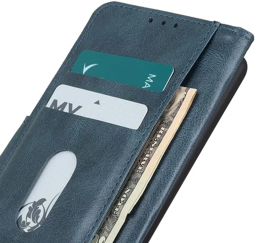 Sony Xperia 1 III Hoesje Portemonnee Book Case Kunstleer Blauw afbeelding 4