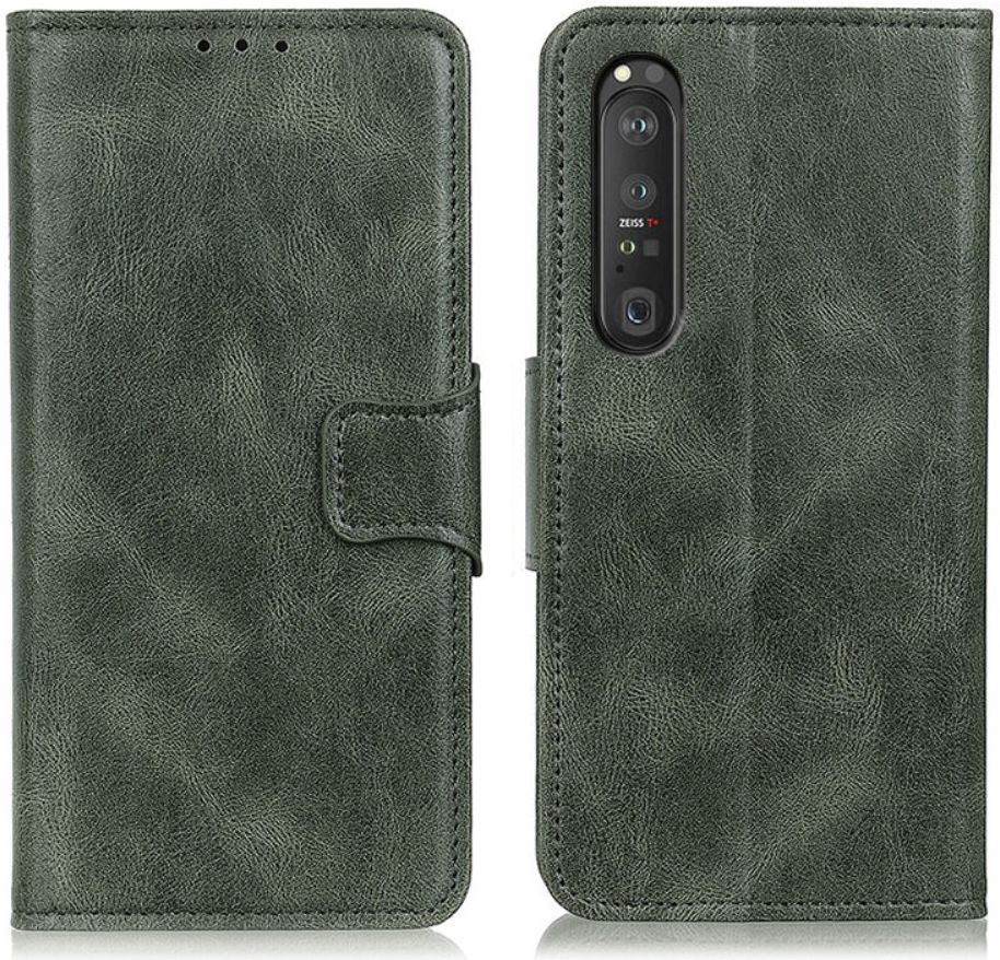 Sony Xperia 1 III Hoesje Portemonnee Book Case Kunstleer Groen afbeelding 6