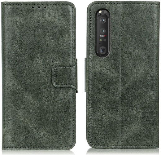 Sony Xperia 1 III Hoesje Portemonnee Book Case Kunstleer Groen afbeelding 6