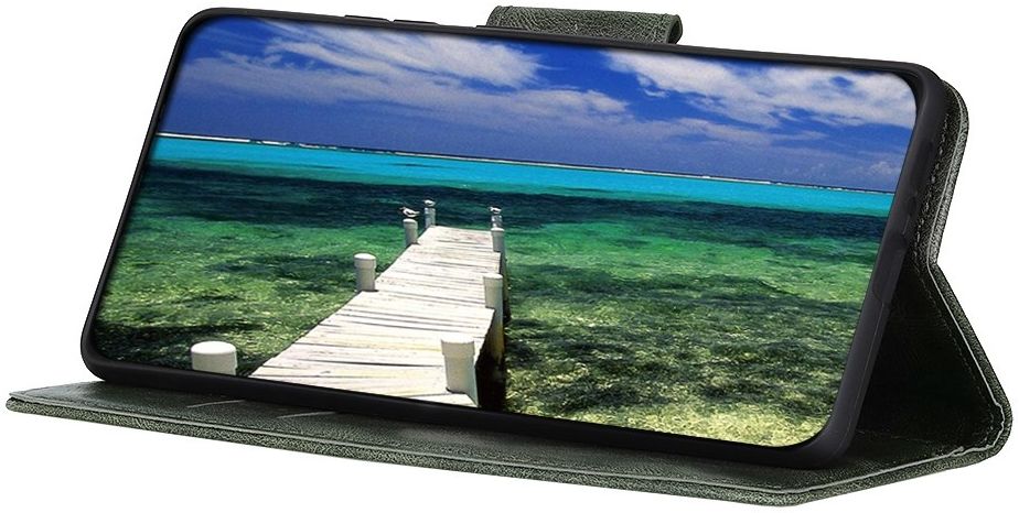 Sony Xperia 1 III Hoesje Portemonnee Book Case Kunstleer Groen afbeelding 5