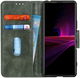 Sony Xperia 1 III Hoesje Portemonnee Book Case Kunstleer Groen afbeelding 1