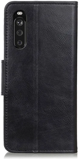 Sony Xperia 10 III Hoesje Portemonnee Book Case Kunstleer Zwart afbeelding 2