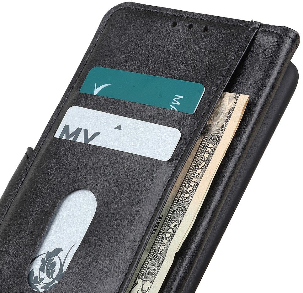 Sony Xperia 10 III Hoesje Portemonnee Book Case Kunstleer Zwart afbeelding 7