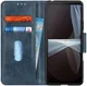 Sony Xperia 10 III Hoesje Portemonnee Book Case Kunstleer Blauw afbeelding 1