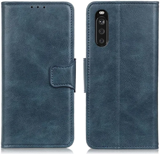 Sony Xperia 10 III Hoesje Portemonnee Book Case Kunstleer Blauw afbeelding 7