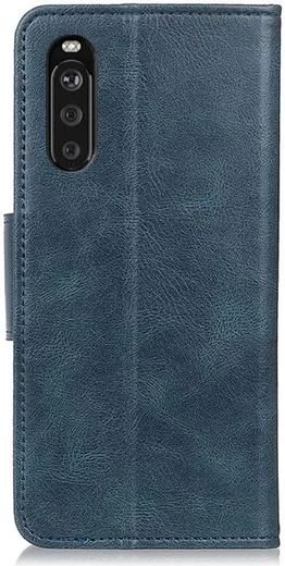 Sony Xperia 10 III Hoesje Portemonnee Book Case Kunstleer Blauw afbeelding 2