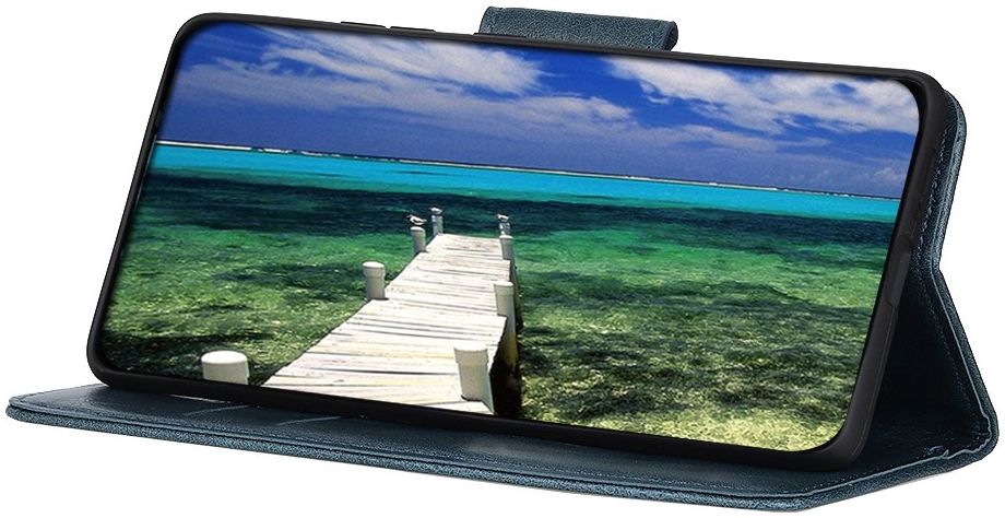 Sony Xperia 10 III Hoesje Portemonnee Book Case Kunstleer Blauw afbeelding 4