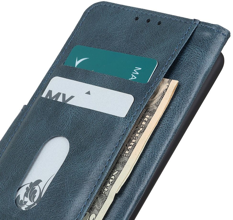 Sony Xperia 10 III Hoesje Portemonnee Book Case Kunstleer Blauw afbeelding 8