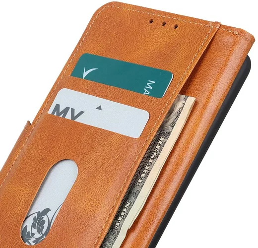 Sony Xperia 10 III Hoesje Portemonnee Book Case Kunstleer Bruin afbeelding 8