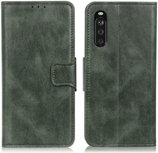 Sony Xperia 10 III Hoesje Portemonnee Book Case Kunstleer Groen afbeelding 7