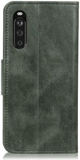 Sony Xperia 10 III Hoesje Portemonnee Book Case Kunstleer Groen afbeelding 2
