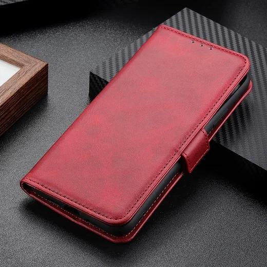 Sony Xperia 10 III Hoesje Portemonnee Kunstleer Book Case Rood afbeelding 6