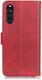 Sony Xperia 10 III Hoesje Portemonnee Kunstleer Book Case Rood afbeelding 2