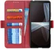 Sony Xperia 10 III Hoesje Portemonnee Kunstleer Book Case Rood afbeelding 1