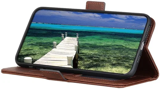 Sony Xperia 10 III Hoesje Portemonnee Kunstleer Book Case Bruin afbeelding 4