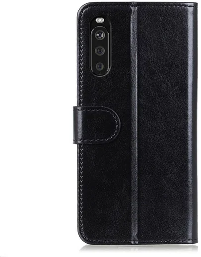 Sony Xperia 10 III Hoesje Portemonnee Wallet Book Case Zwart afbeelding 2