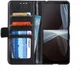 Sony Xperia 10 III Hoesje Portemonnee Wallet Book Case Zwart afbeelding 1