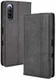 Sony Xperia 10 III Hoesje Book Case Vintage Portemonnee Zwart afbeelding 1