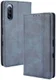 Sony Xperia 10 III Hoesje Book Case Vintage Portemonnee Blauw afbeelding 1