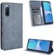 Sony Xperia 10 III Hoesje Book Case Vintage Portemonnee Blauw afbeelding 8