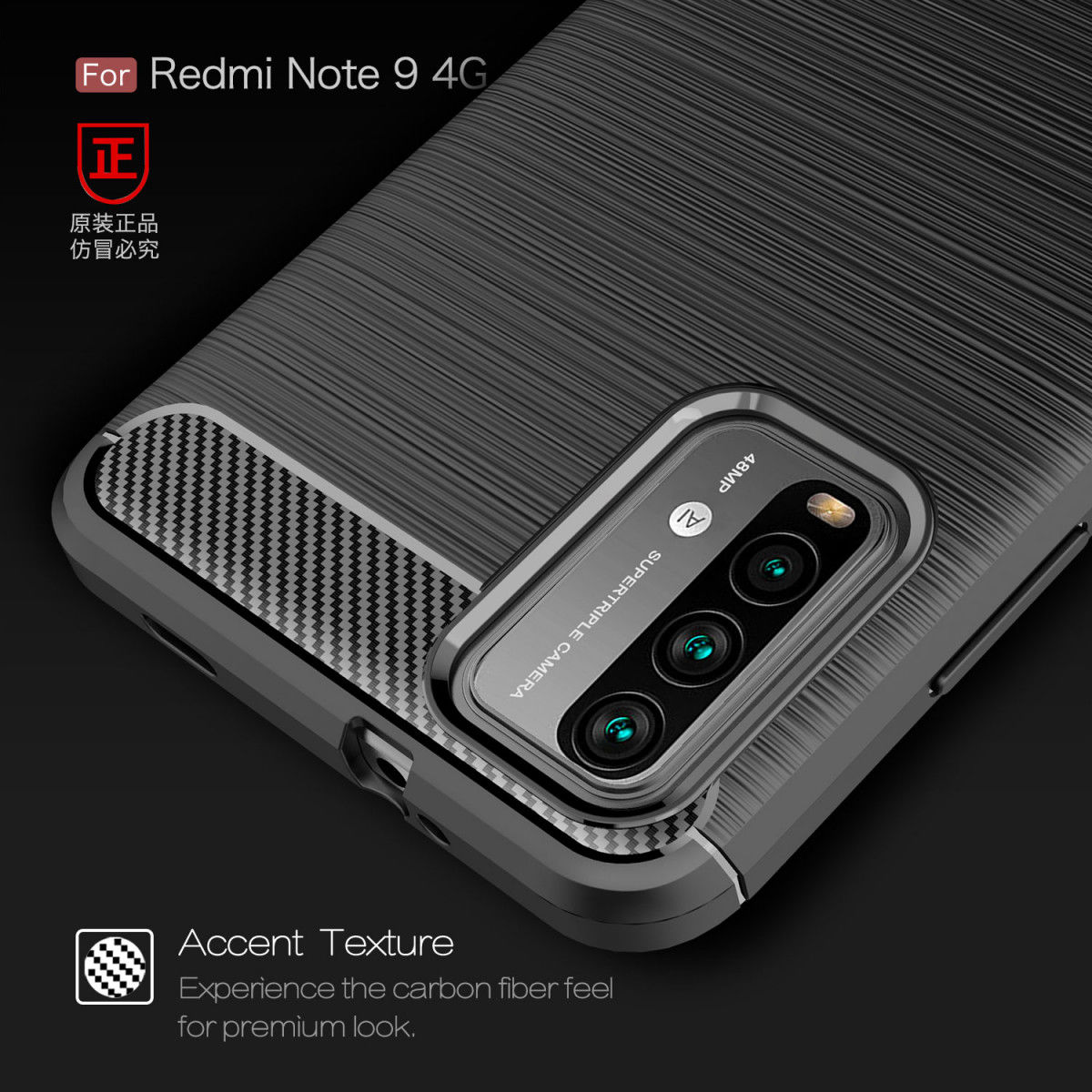 Xiaomi Redmi 9T Hoesje Geborsteld TPU Flexibele Back Cover Zwart afbeelding 7