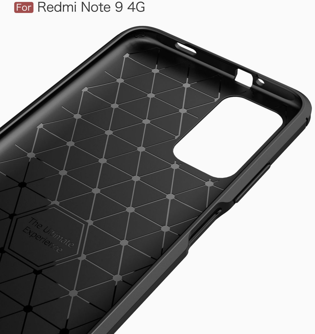 Xiaomi Redmi 9T Hoesje Geborsteld TPU Flexibele Back Cover Zwart afbeelding 8
