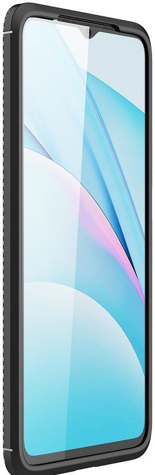 Xiaomi Redmi 9T Hoesje Siliconen Carbon TPU Back Cover Zwart afbeelding 2