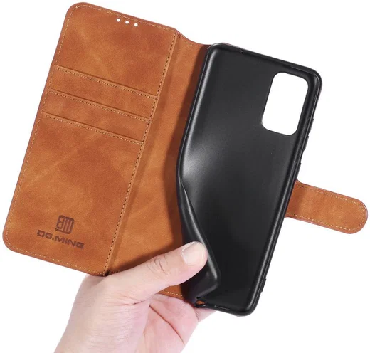 Xiaomi Redmi 9T Hoesje Retro Wallet Book Case Bruin afbeelding 3