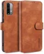 Xiaomi Redmi 9T Hoesje Retro Wallet Book Case Bruin afbeelding 2