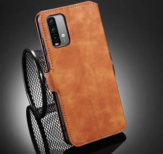 Xiaomi Redmi 9T Hoesje Retro Wallet Book Case Bruin afbeelding 10