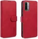 Xiaomi Redmi 9T Hoesje Retro Wallet Book Case Rood afbeelding 4