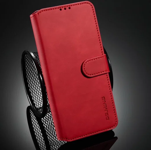 Xiaomi Redmi 9T Hoesje Retro Wallet Book Case Rood afbeelding 10