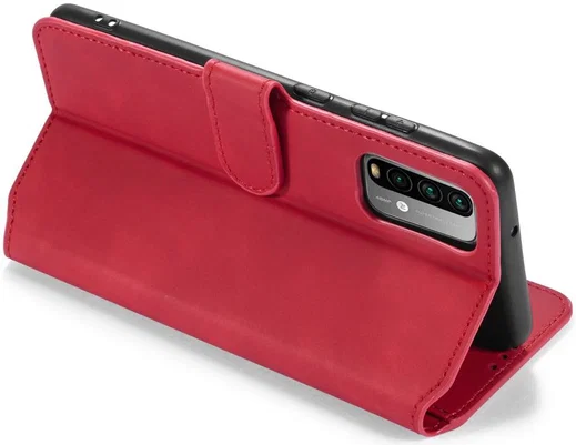 Xiaomi Redmi 9T Hoesje Retro Wallet Book Case Rood afbeelding 8