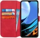 Xiaomi Redmi 9T Hoesje Retro Wallet Book Case Rood afbeelding 1