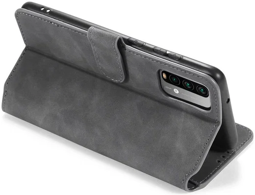 Xiaomi Redmi 9T Hoesje Retro Wallet Book Case Grijs afbeelding 7