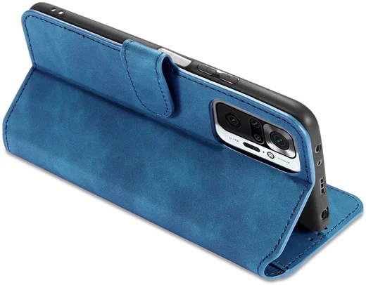 Xiaomi Redmi Note 10 Pro Hoesje Retro Wallet Book Case Blauw afbeelding 8