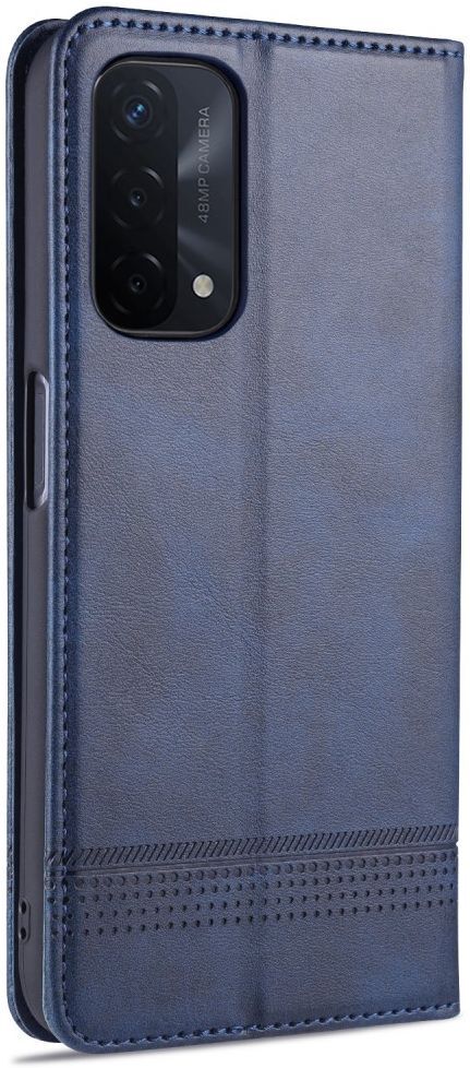 AZNS Oppo A74 5G Hoesje Portemonnee Book Case Kunstleer Blauw afbeelding 5