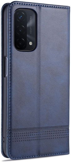 AZNS Oppo A74 5G Hoesje Portemonnee Book Case Kunstleer Blauw afbeelding 5