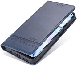 AZNS Oppo A74 5G Hoesje Portemonnee Book Case Kunstleer Blauw afbeelding